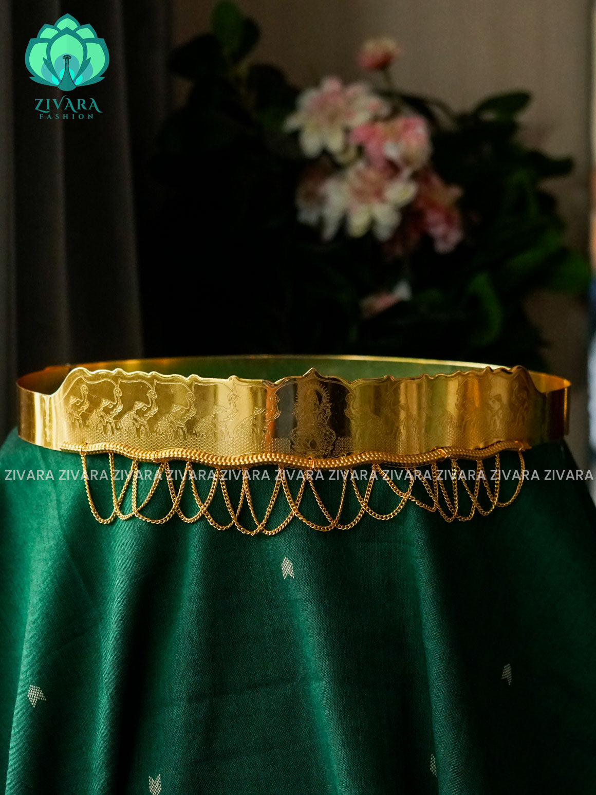 KIDS  SIZE SELF DESIGN ADJUSTABLE HIPBELT (21 TO 27) INCHES  Latest South indian premium quality hipbelt collection- Zivara Fashion
