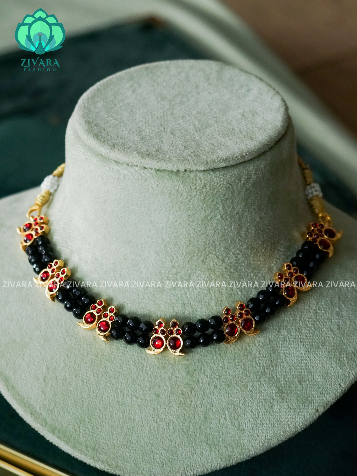 BLACK BEADS - ANANDHI  - HANDMADE choker- latest kemp dance jewellery collection