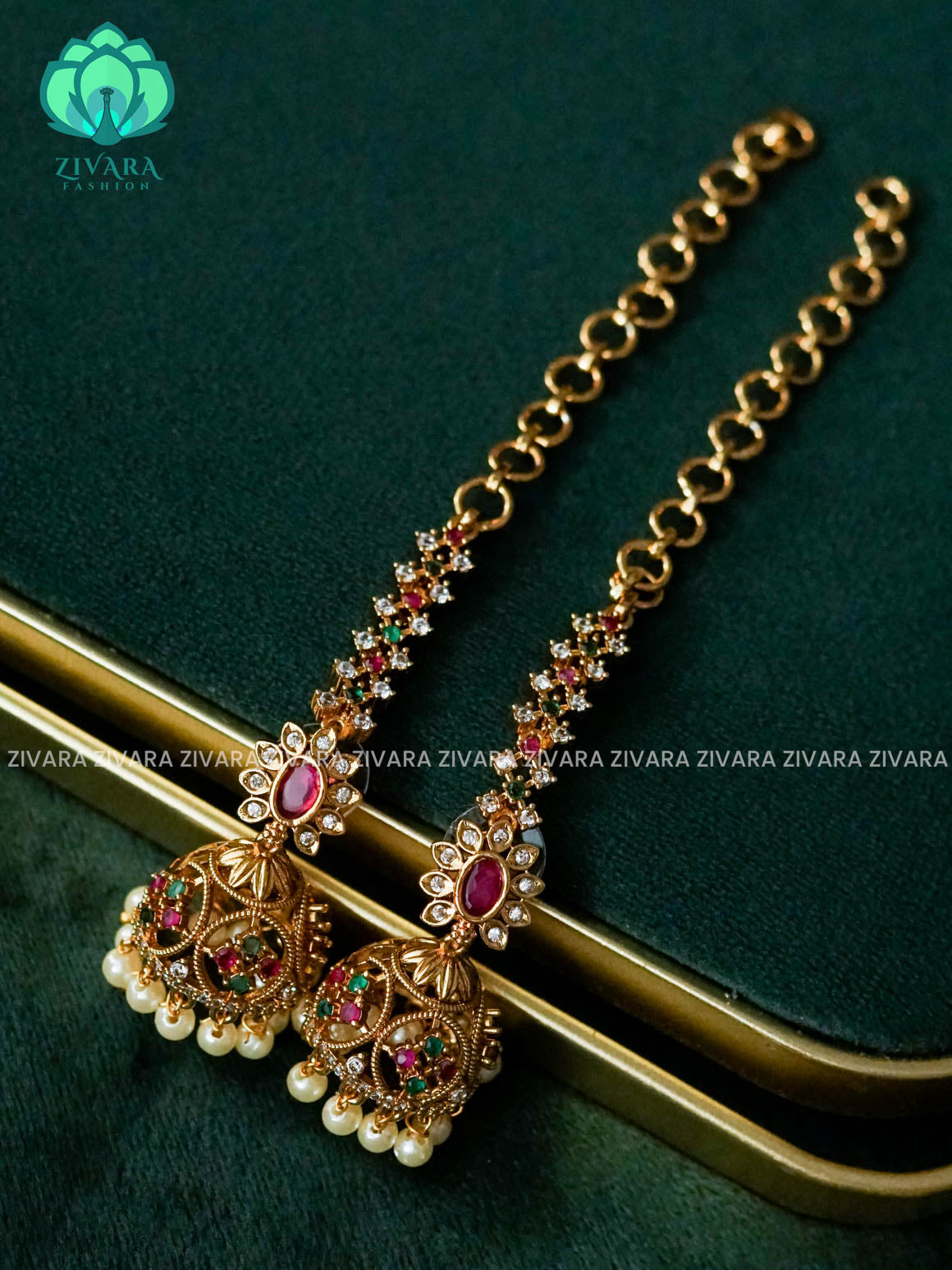 BRIDAL JHUMKA WITH MAATAL  - latest trending collection - ZIVARA FASHION