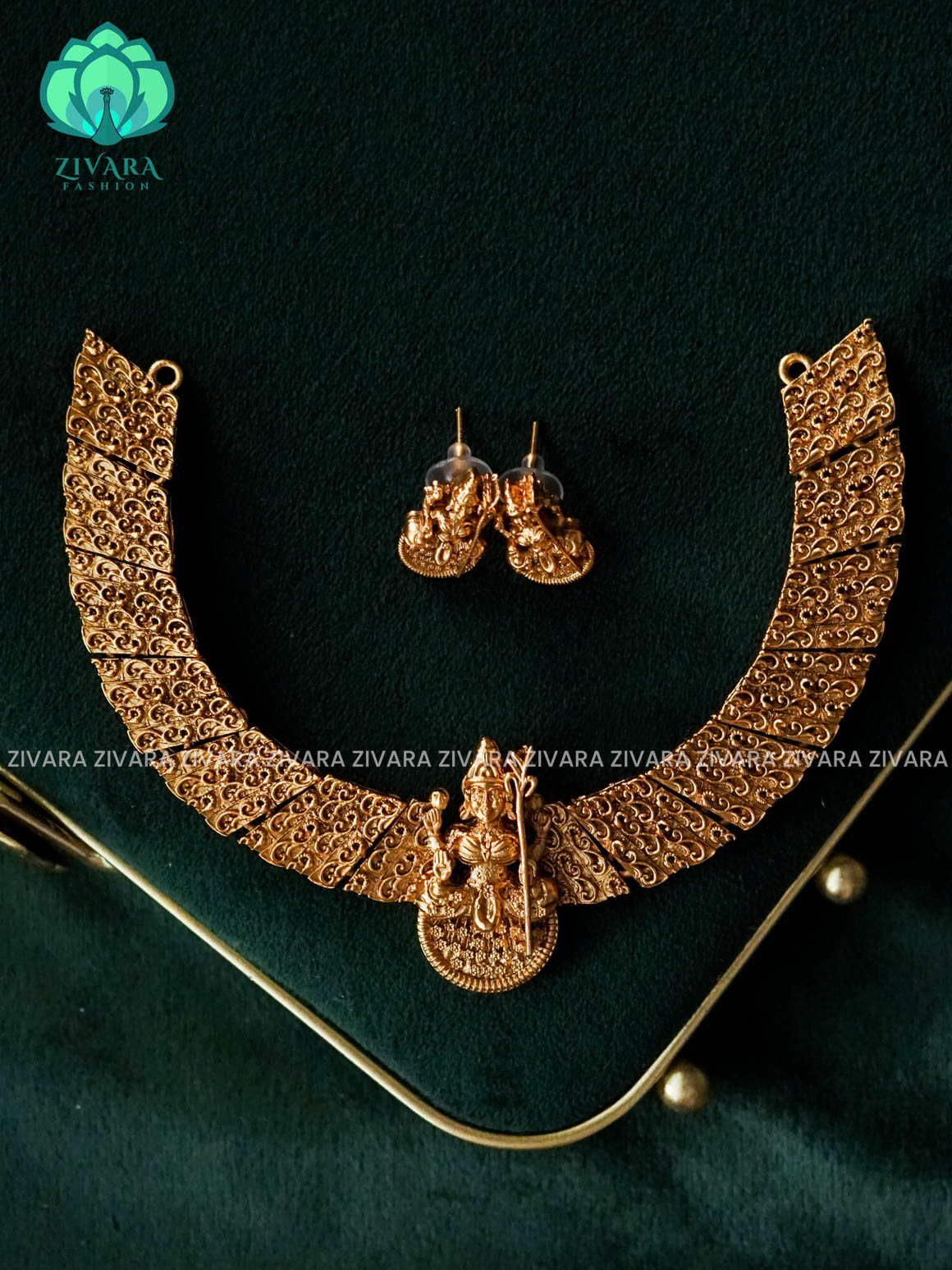 AKSHAYAM - Thirupurasundari neckwear - Traditional neckwear with normal matte finish - Zivara Fashion