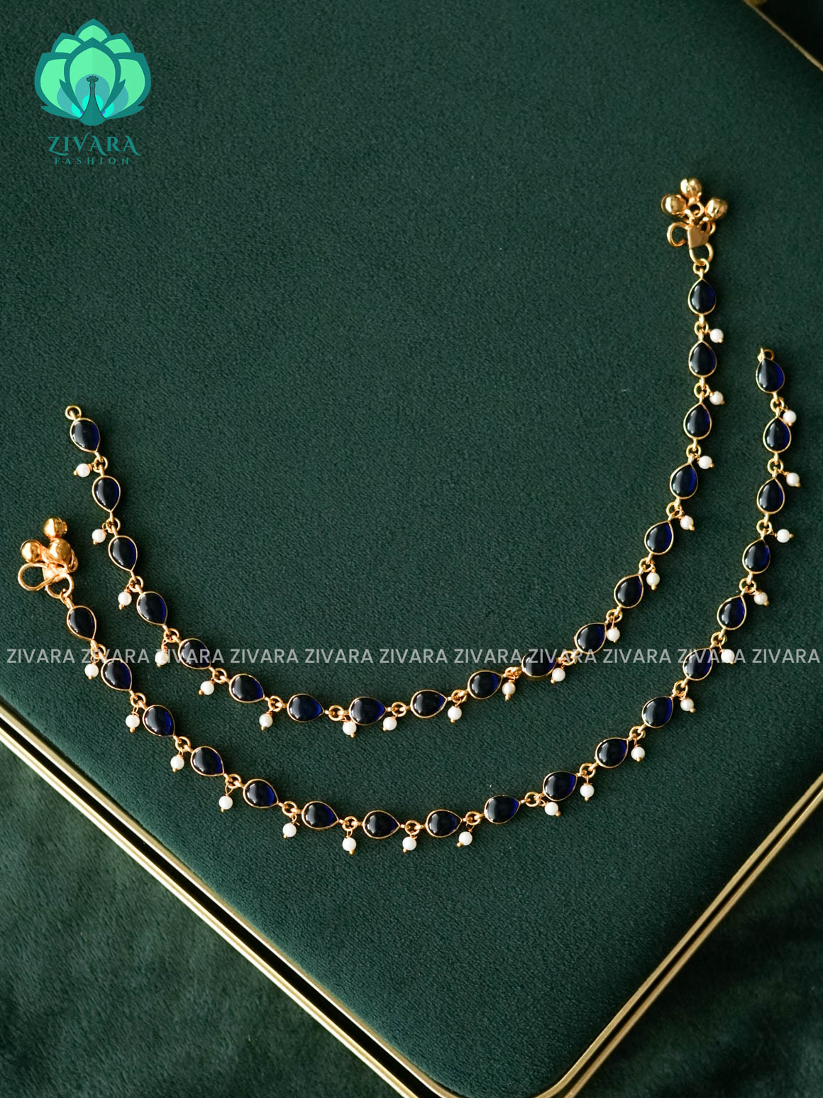 BLUE TEAR  - Trending occasional wear anklets (9.75 inch approx )for women- latest jewellery- ZIVARA FASHION