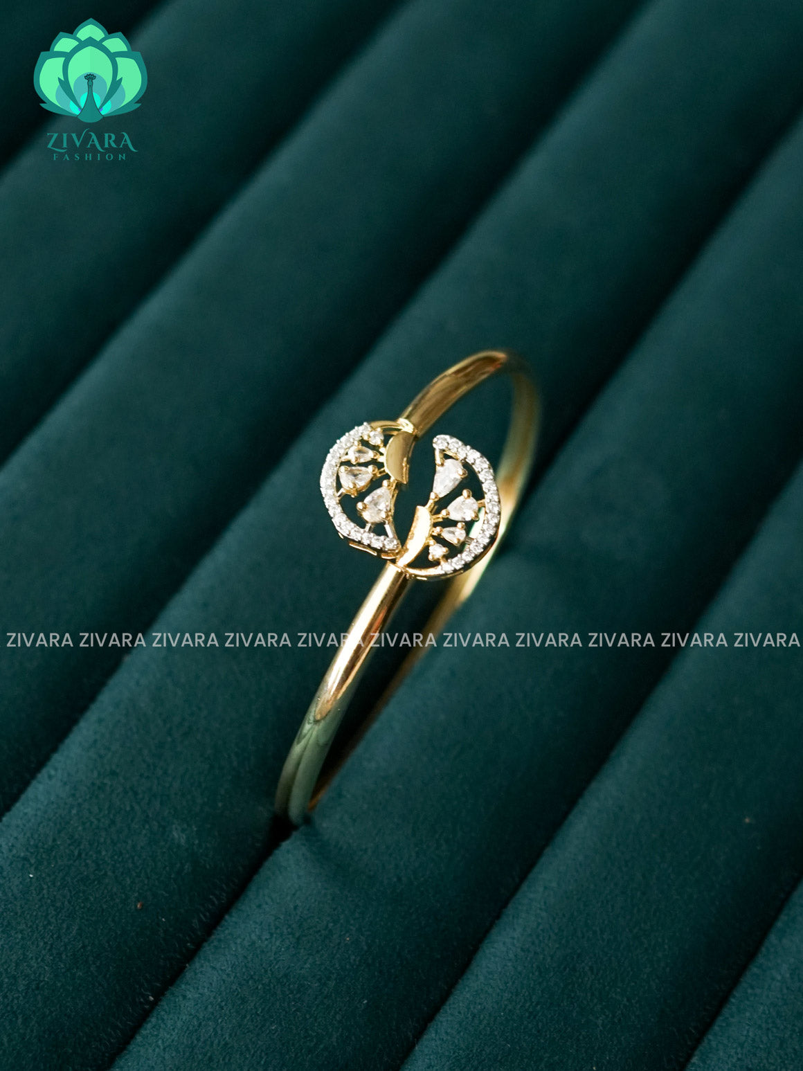 ZYRA -PIRAI KADA - 1 piece rhodium polish free size  KADA - Premium quality KADA - Zivara fashion