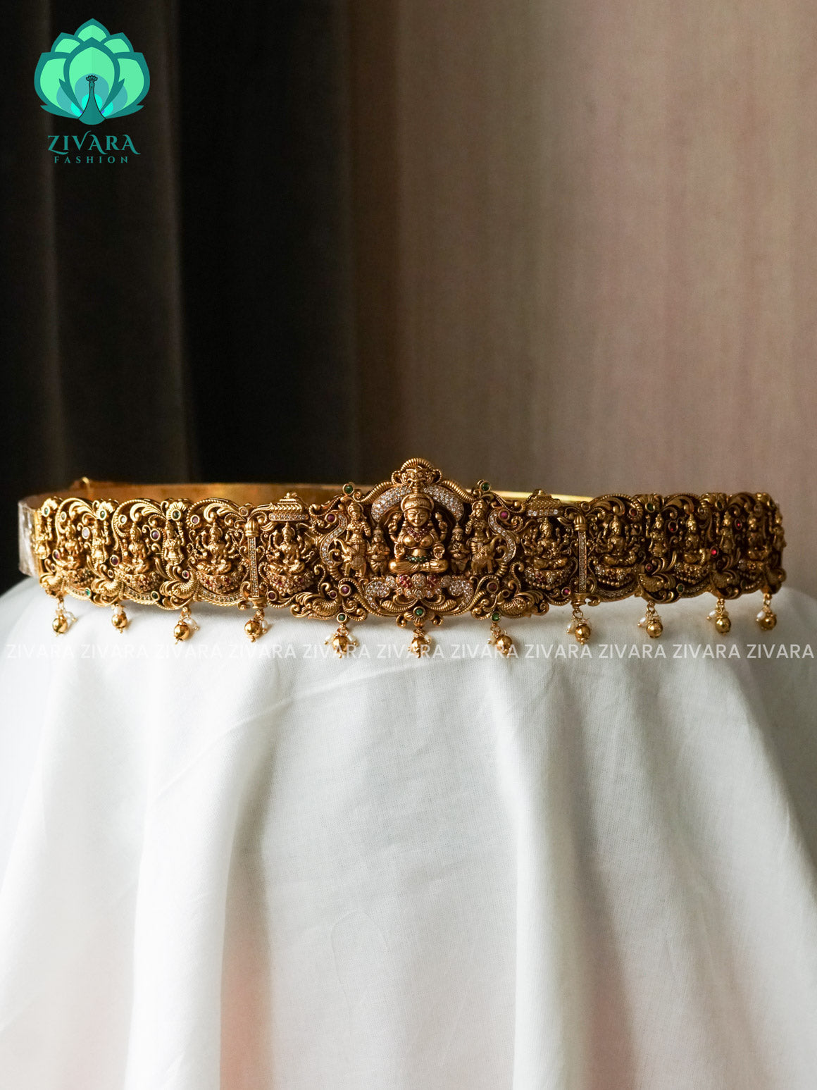 HEAVY BRIDAL TEMPLE  PREMIUM MATTE HIPBELT -ZIVARA FASHION