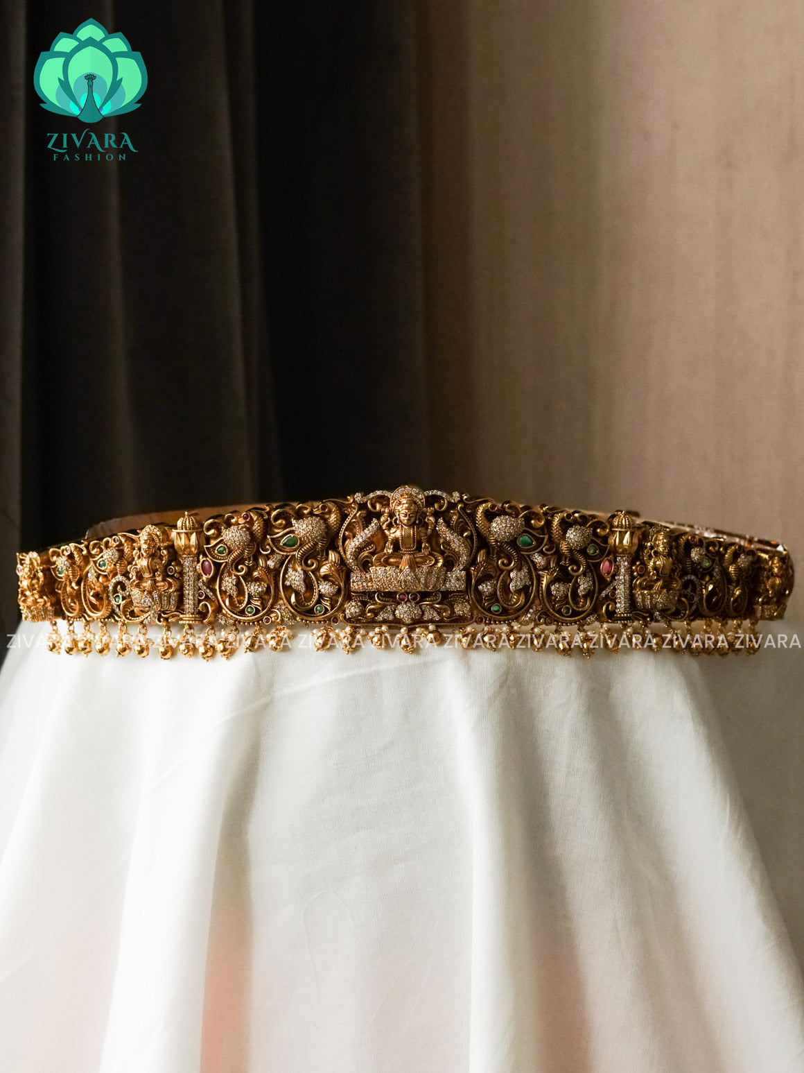 HEAVY BRIDAL TEMPLE  PREMIUM MATTE HIPBELT -ZIVARA FASHION