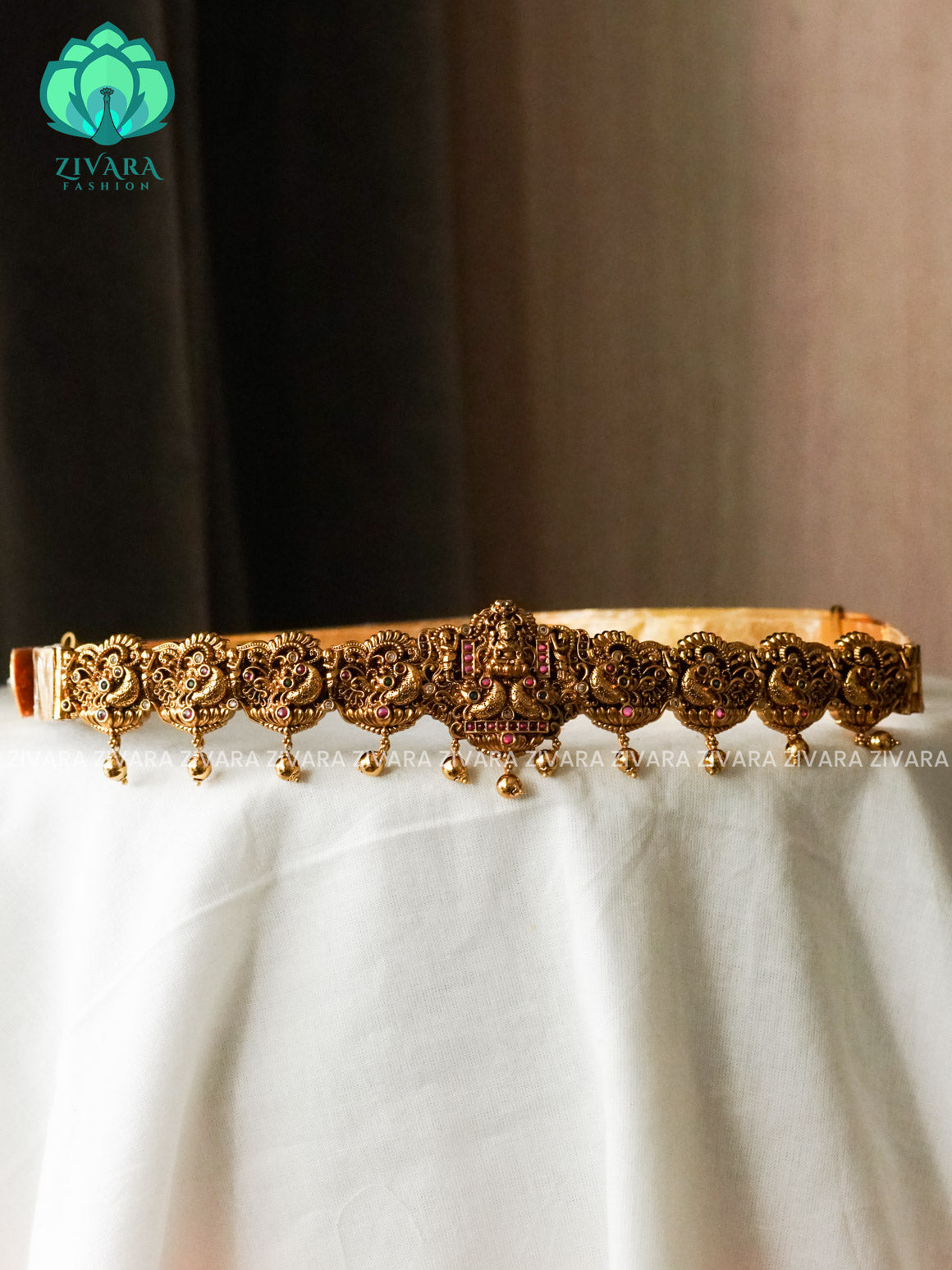 TEMPLE WITH GOLD BEADS  PREMIUM MATTE HIPBELT -ZIVARA FASHION
