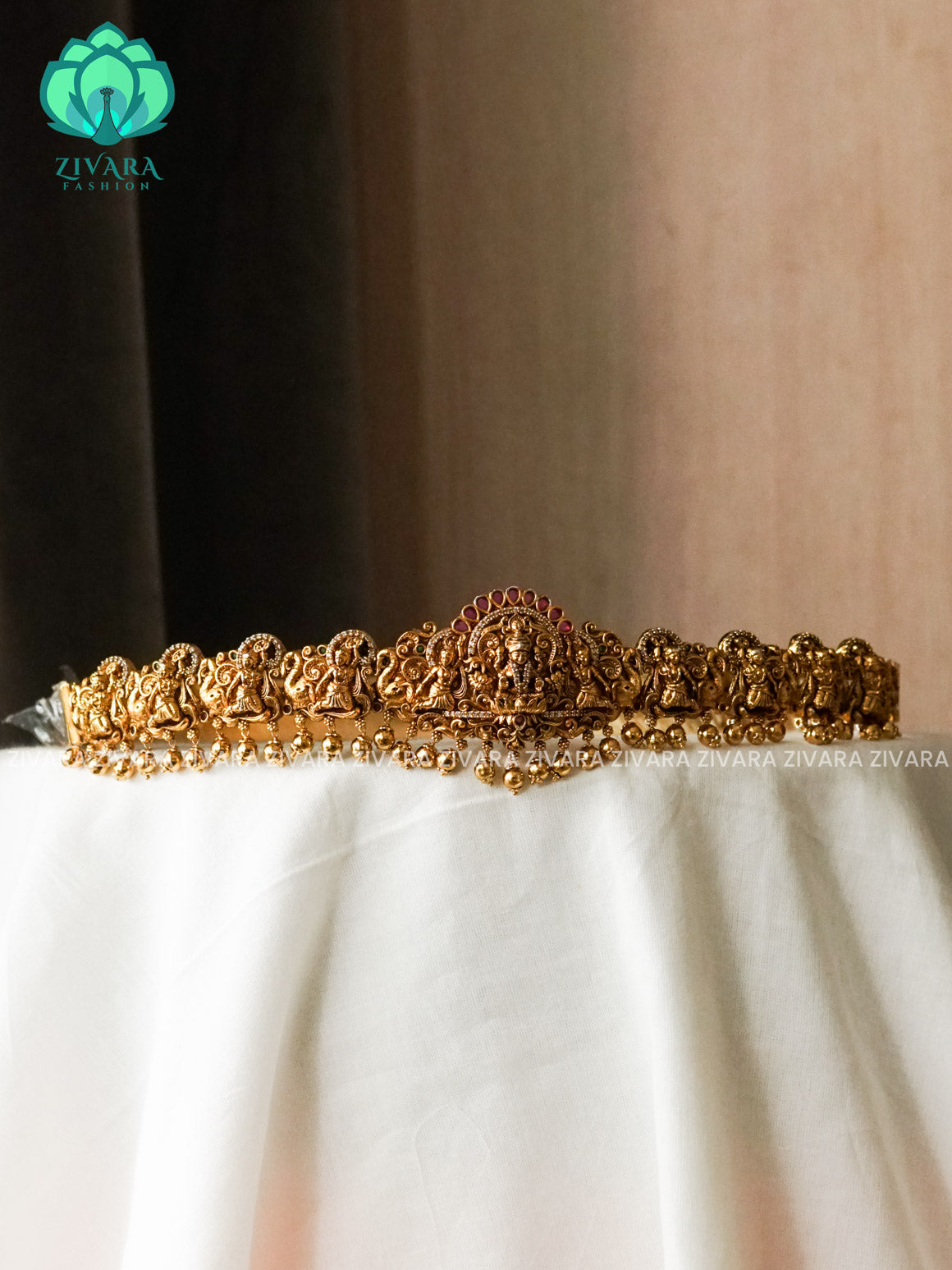 TEMPLE WITH GOLD BEADS  PREMIUM MATTE HIPBELT -ZIVARA FASHION