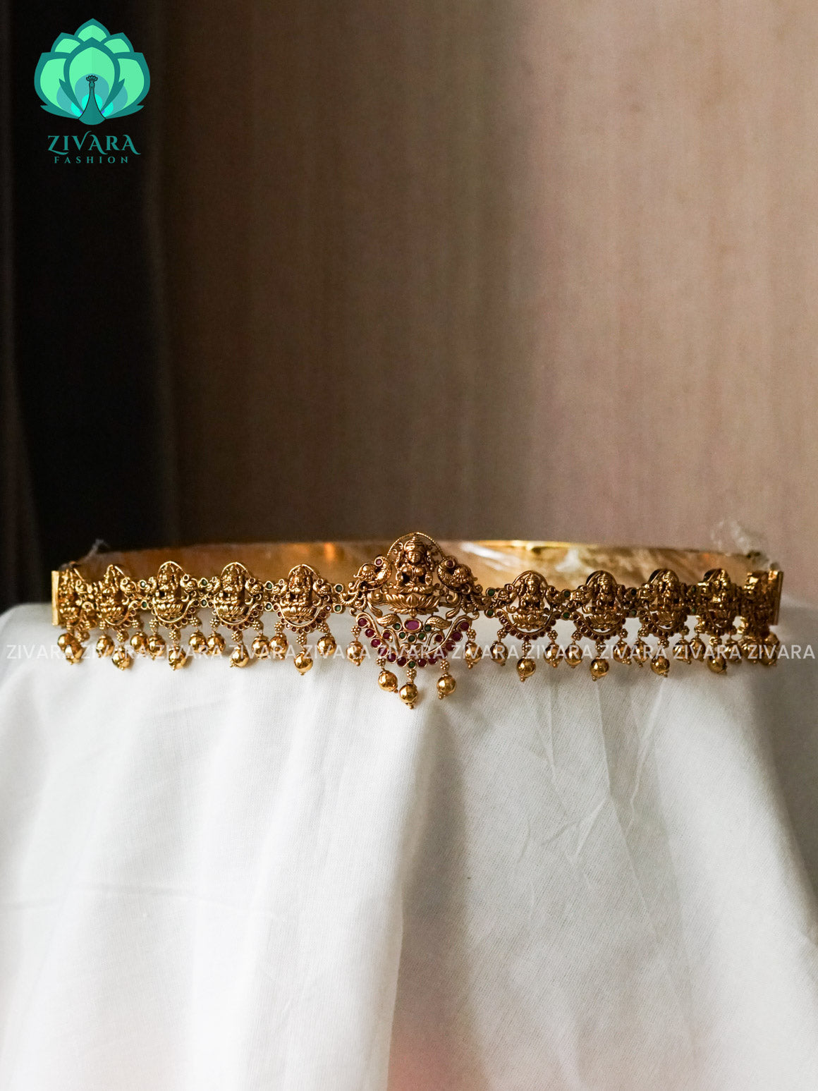 TEMPLE WITH GOLD BEADS  PREMIUM MATTE HIPBELT -ZIVARA FASHION