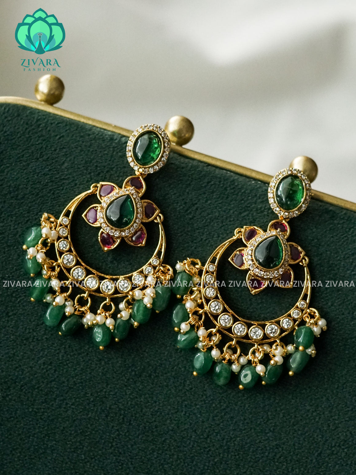 DIYA-  BEAUTIFUL FLOWER  FESTIVE  BALI -PREMIUM MATTE- latest jewellery collection- zivara fashion