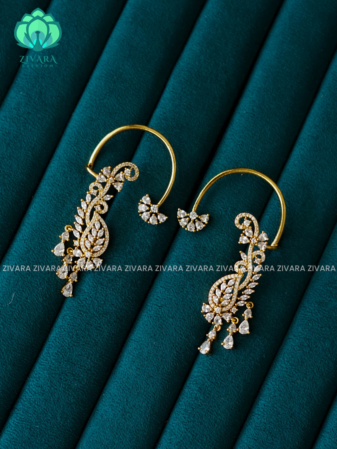 LEAF SEMI EARCUFF latest jewellery collection- zivara fashion