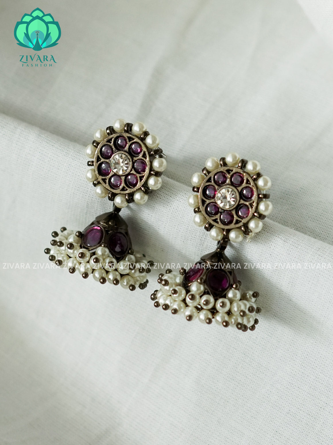 MATHANGI- JHUMKA- REAL KEMP BHARATHANATYAM DANCE PREMIUM JEWELLERY
