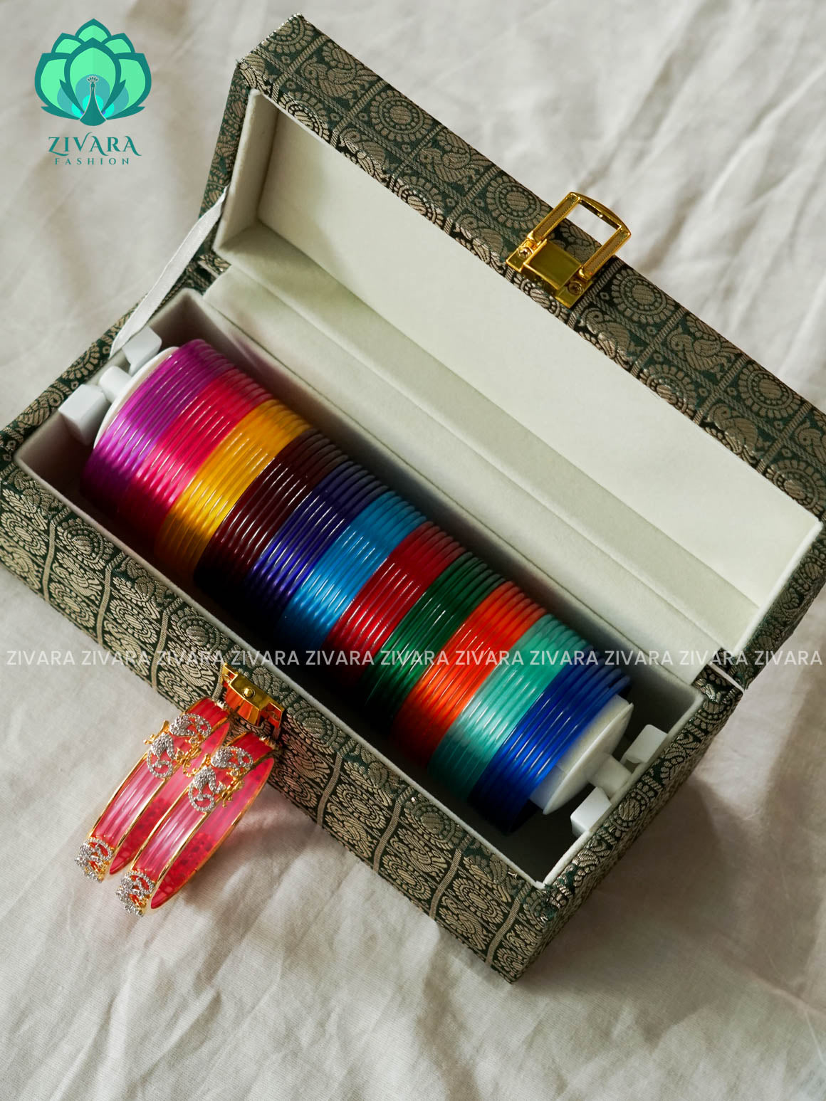 12 SET OF ZYRA INTERCHANGEABLE  BANGLES  - Premium quality bangles - Zivara fashion