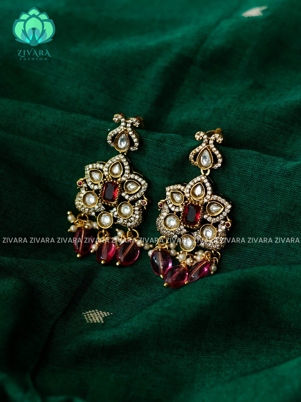 PEACOCK EARRINGS - latest jewellery collection- zivara fashion