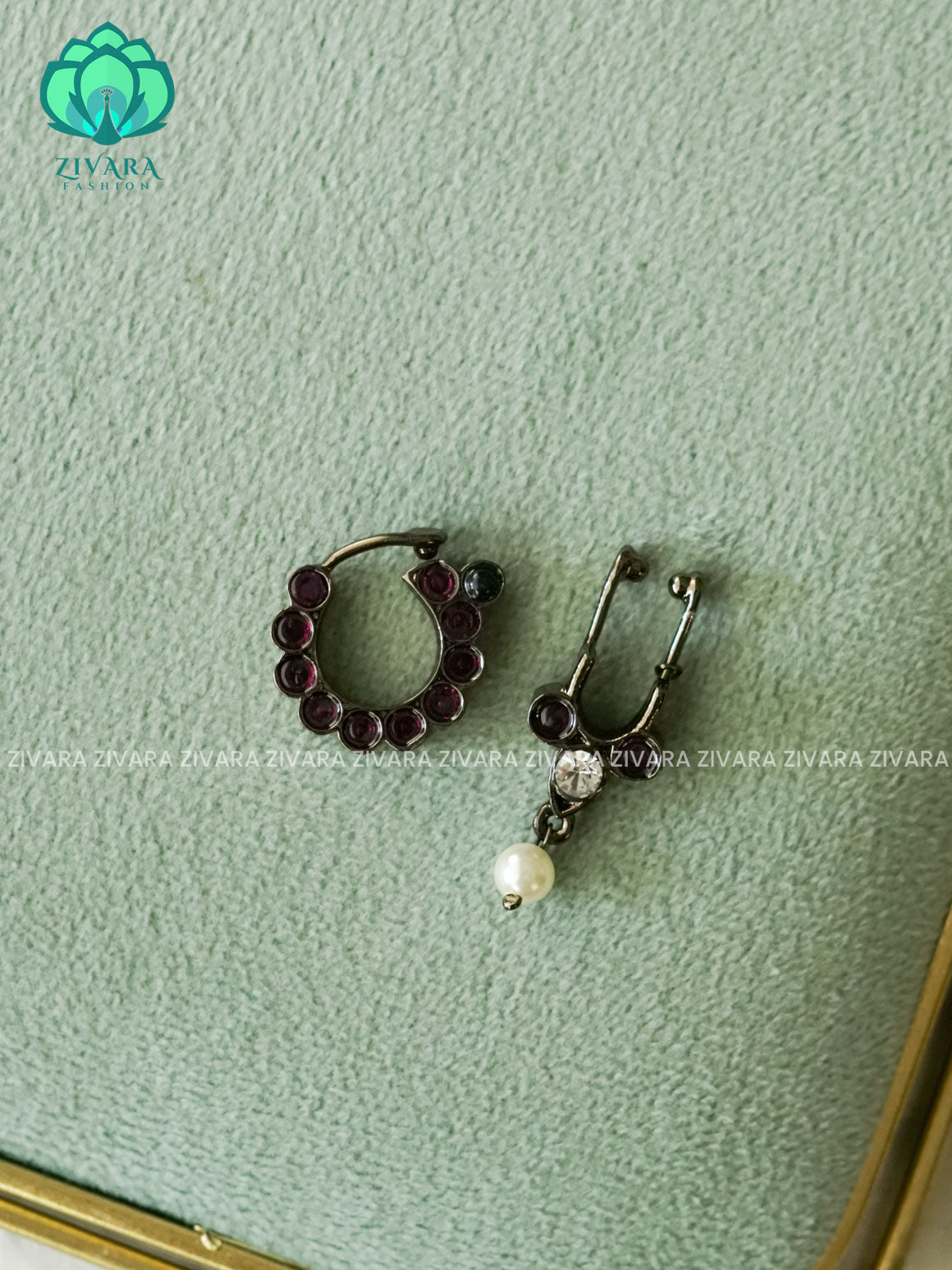 MATHANGI - RING TYPE NON PIERCING NOSEPIN- ZIVARA FASHION