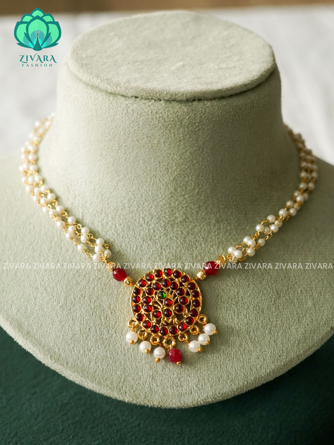 RED AND GREEN- PADMINI - HANDMADE CHOKER - latest kemp dance jewellery collection