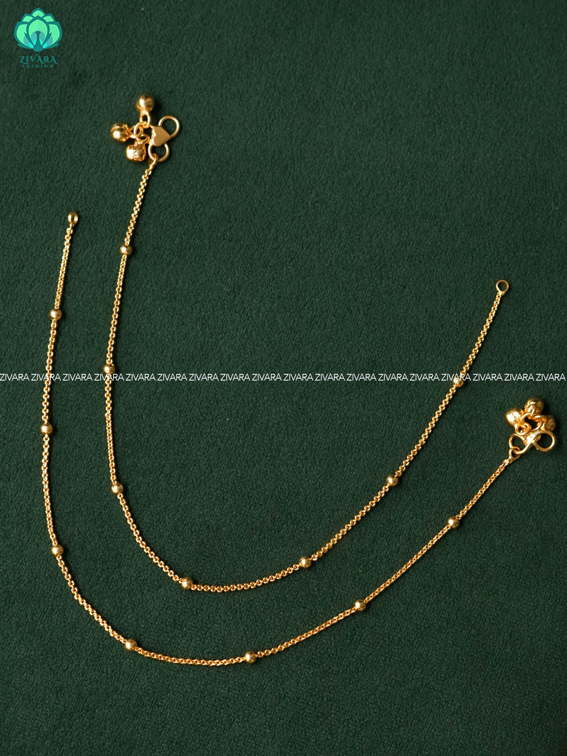 Trending 10.5 inch anklets for women- latest jewellery- ZIVARA FASHION