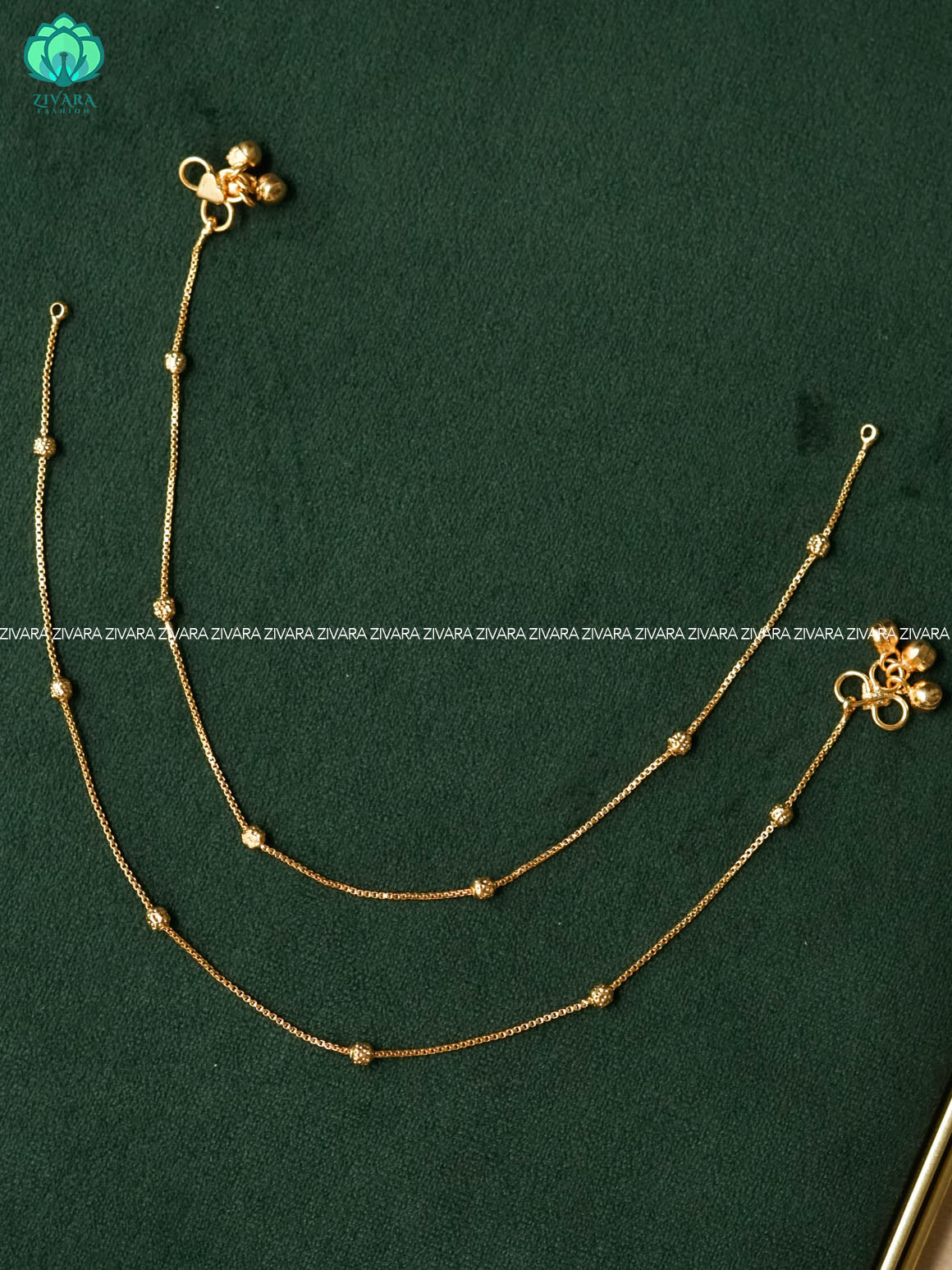 Trending 10.5 inch anklets for women- latest jewellery- ZIVARA FASHION