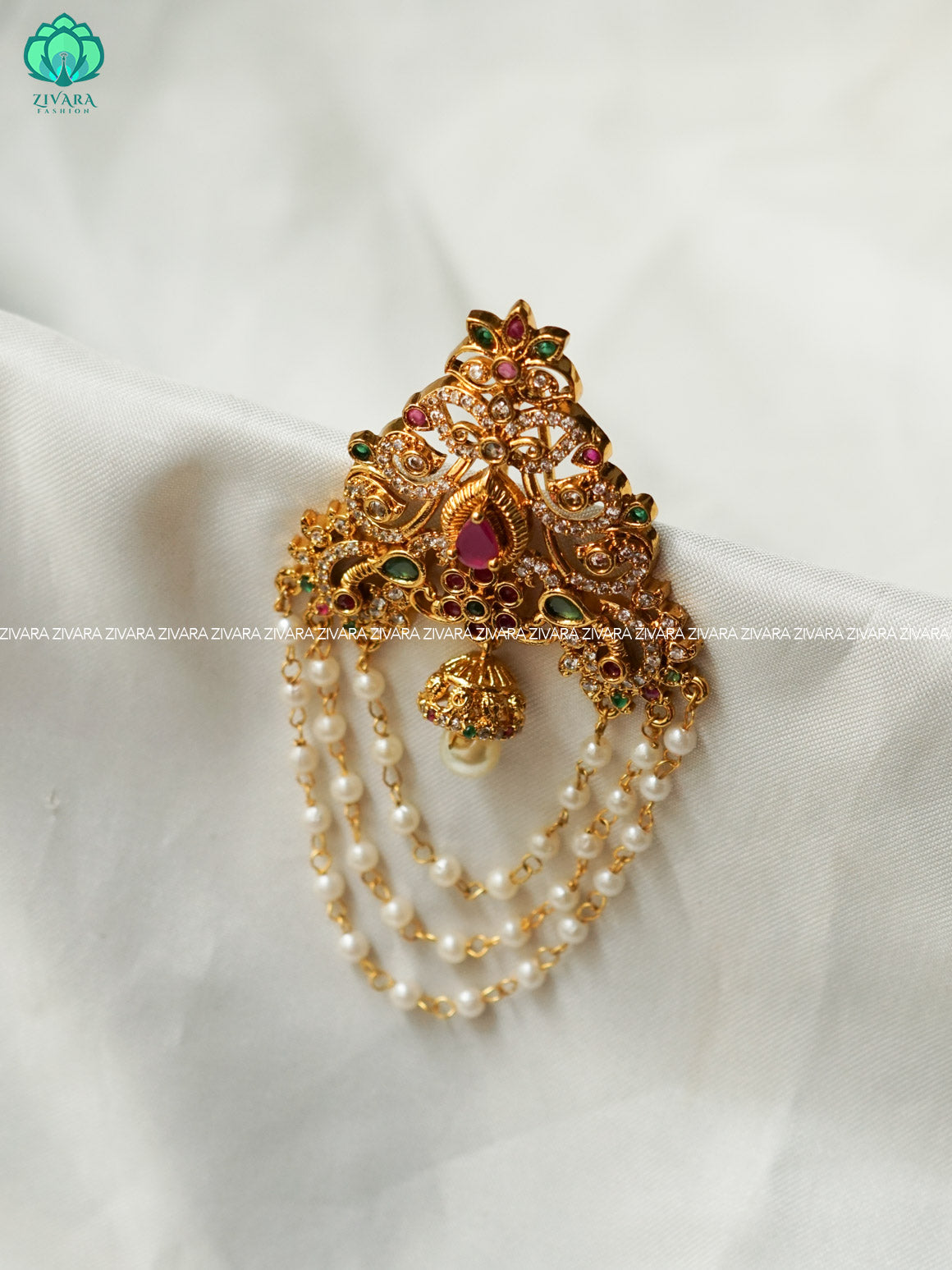BRIDAL FLORAL JADABILLAI  - TRADITIONAL HAIR ACCESSORIES - ZIVARA FASHION