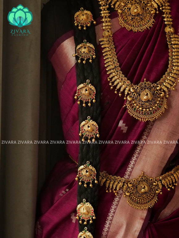 BUDGET FRIENDLY - NON TEMPLE -Full bridal set series - Matte finish bridal sets - Zivara Fashion