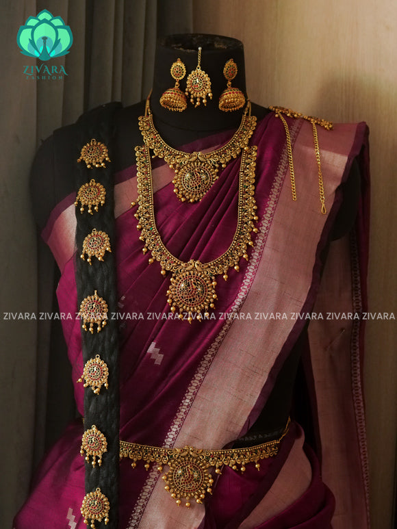 BUDGET FRIENDLY - NON TEMPLE -Full bridal set series - Matte finish bridal sets - Zivara Fashion