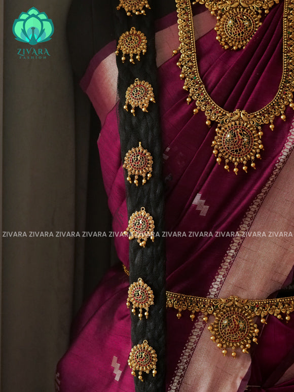 BUDGET FRIENDLY - NON TEMPLE -Full bridal set series - Matte finish bridal sets - Zivara Fashion