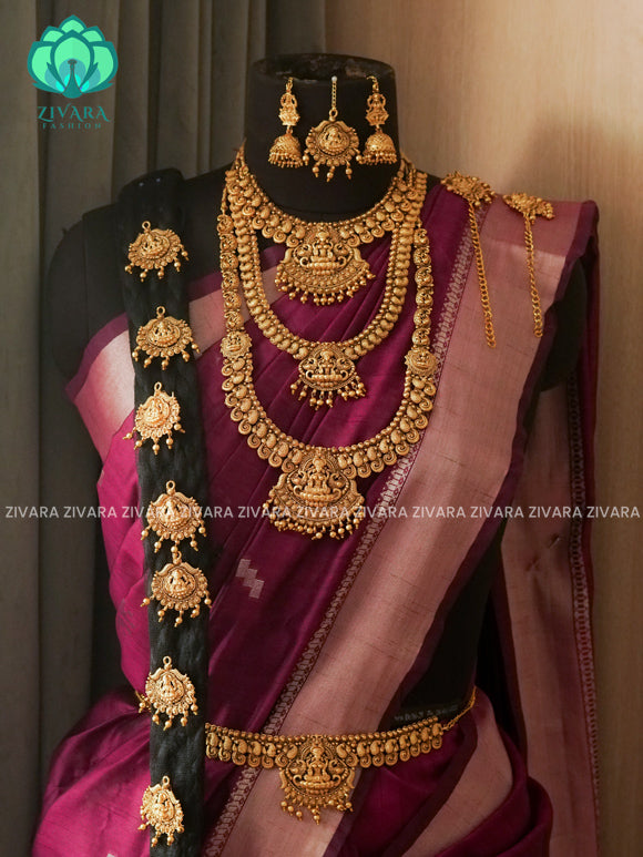 BUDGET FRIENDLY - TEMPLE -Full bridal set series - Matte finish bridal sets - Zivara Fashion