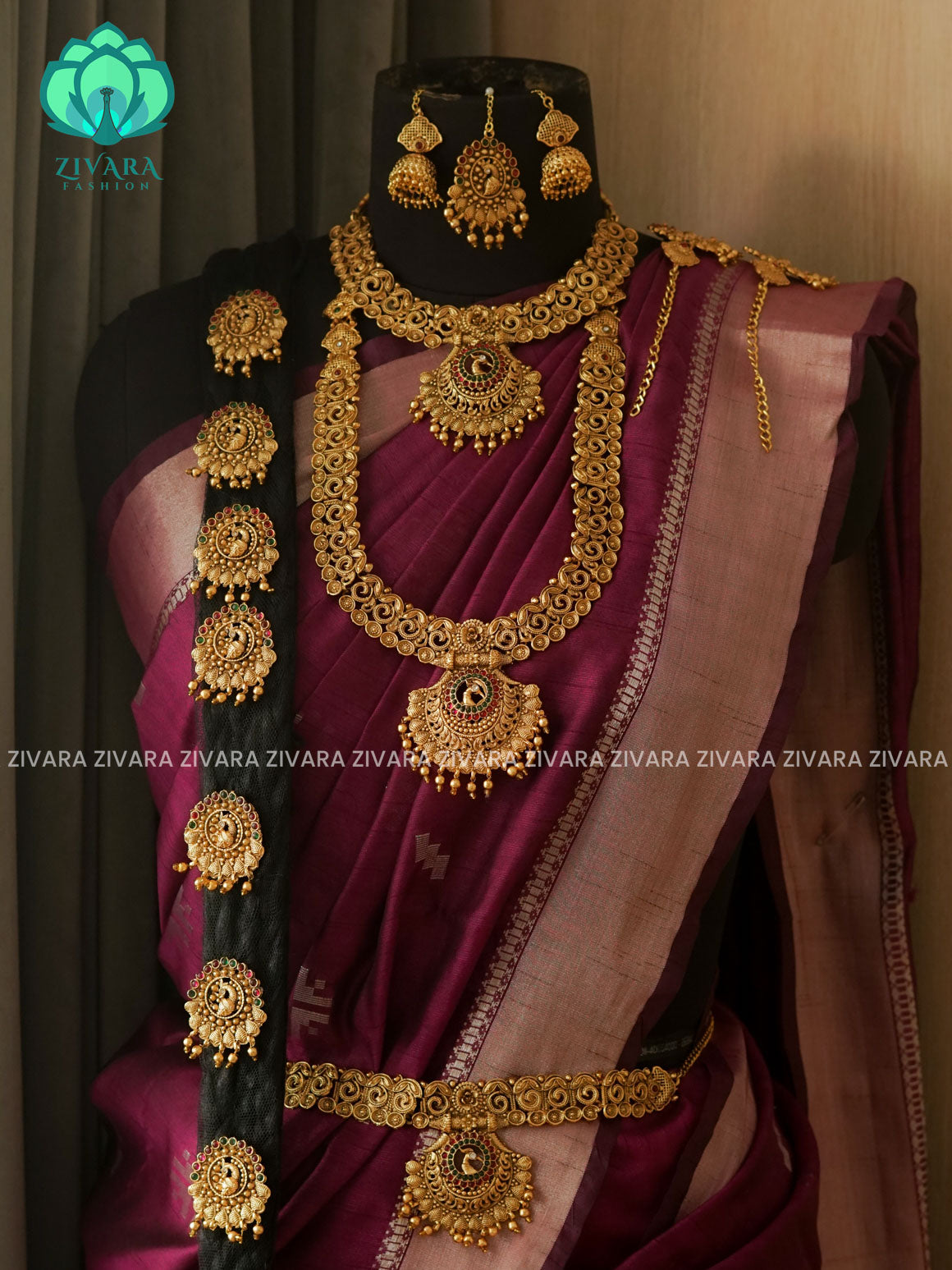 BUDGET FRIENDLY - NON TEMPLE -Full bridal set series - Matte finish bridal sets - Zivara Fashion