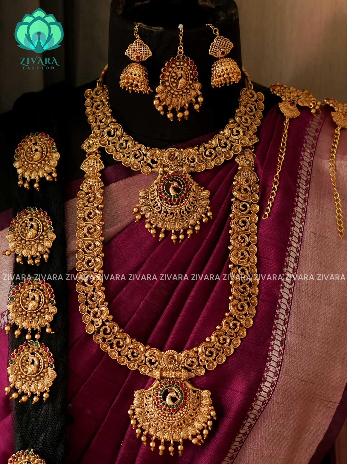 BUDGET FRIENDLY - NON TEMPLE -Full bridal set series - Matte finish bridal sets - Zivara Fashion