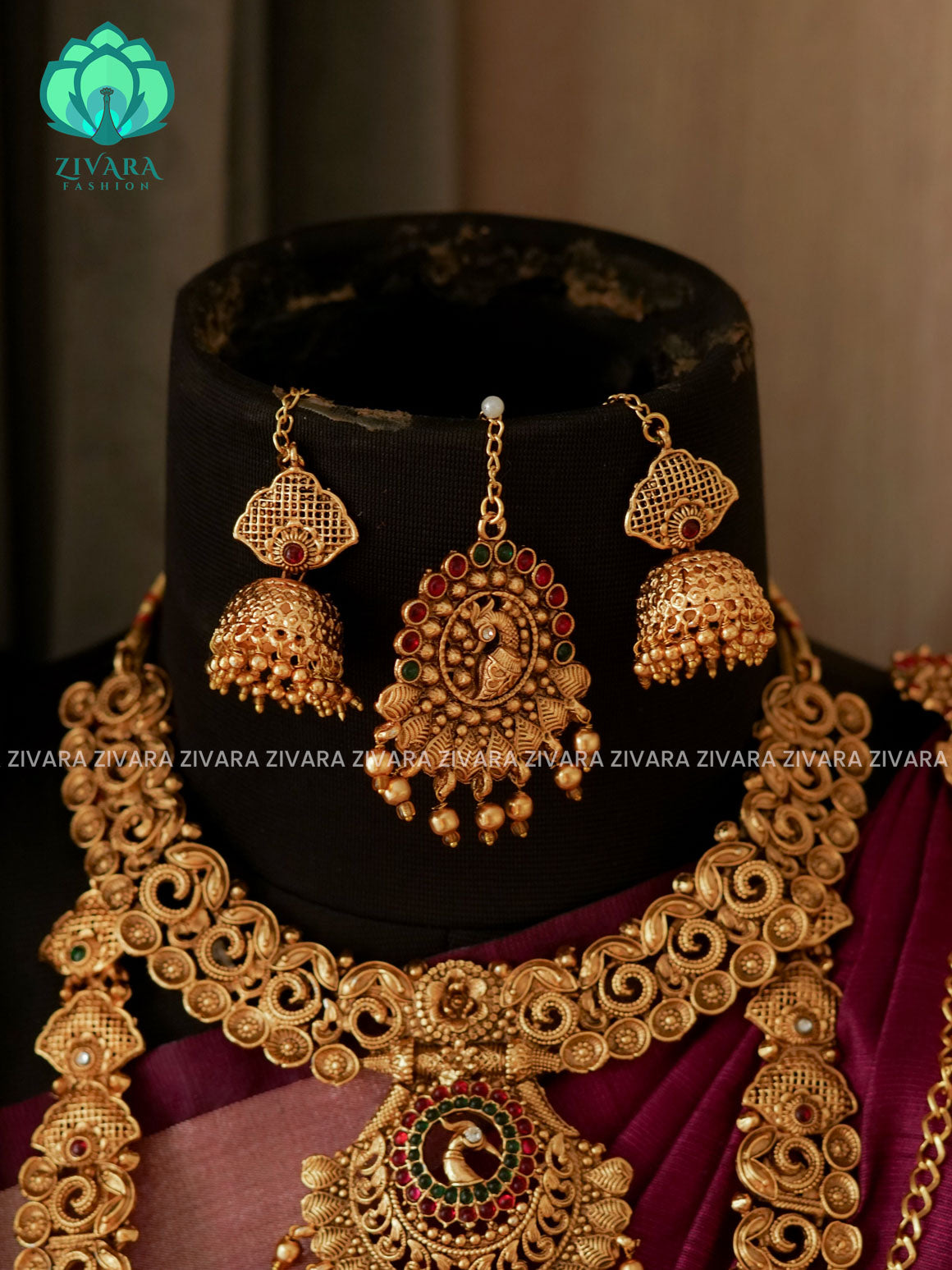 BUDGET FRIENDLY - NON TEMPLE -Full bridal set series - Matte finish bridal sets - Zivara Fashion