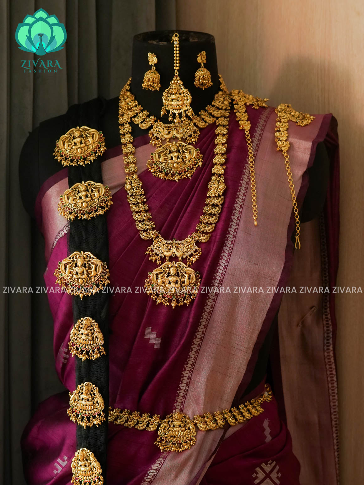 BUDGET FRIENDLY - TEMPLE -Full bridal set series - Matte finish bridal sets - Zivara Fashion