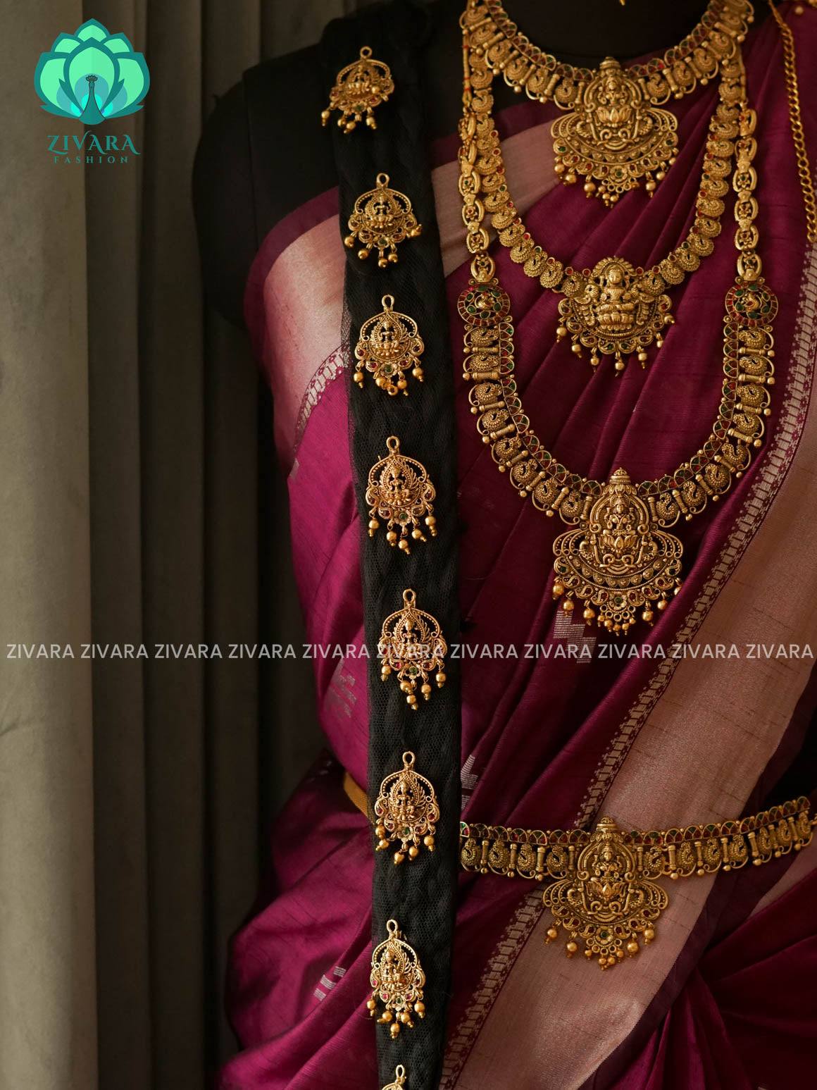 BUDGET FRIENDLY - TEMPLE -Full bridal set series - Matte finish bridal sets - Zivara Fashion