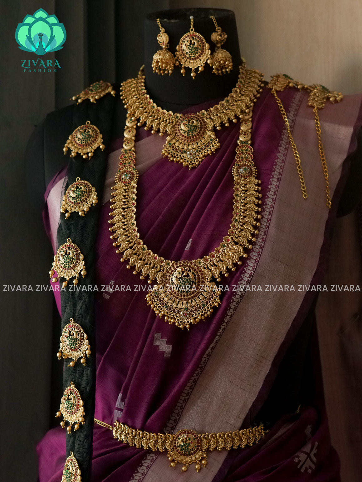 BUDGET FRIENDLY - NON TEMPLE -Full bridal set series - Matte finish bridal sets - Zivara Fashion