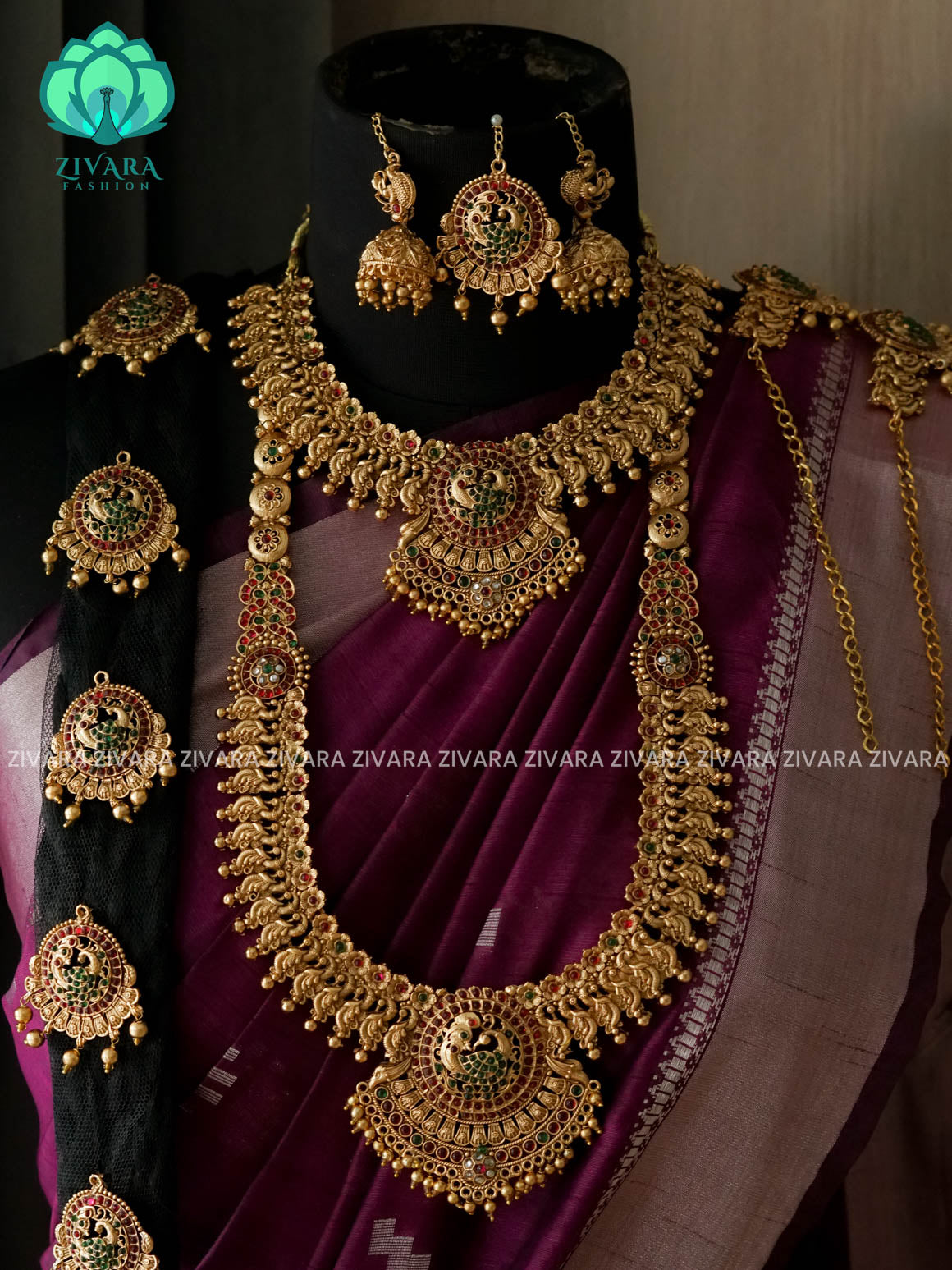 BUDGET FRIENDLY - NON TEMPLE -Full bridal set series - Matte finish bridal sets - Zivara Fashion