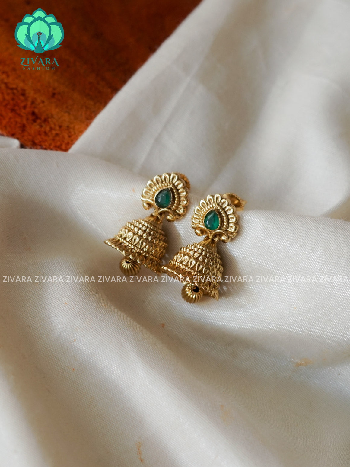 Medium Size  - TRADITIONAL PREMIUM MATTE  polish JHUMKA- latest jewellery collection- zivara fashion