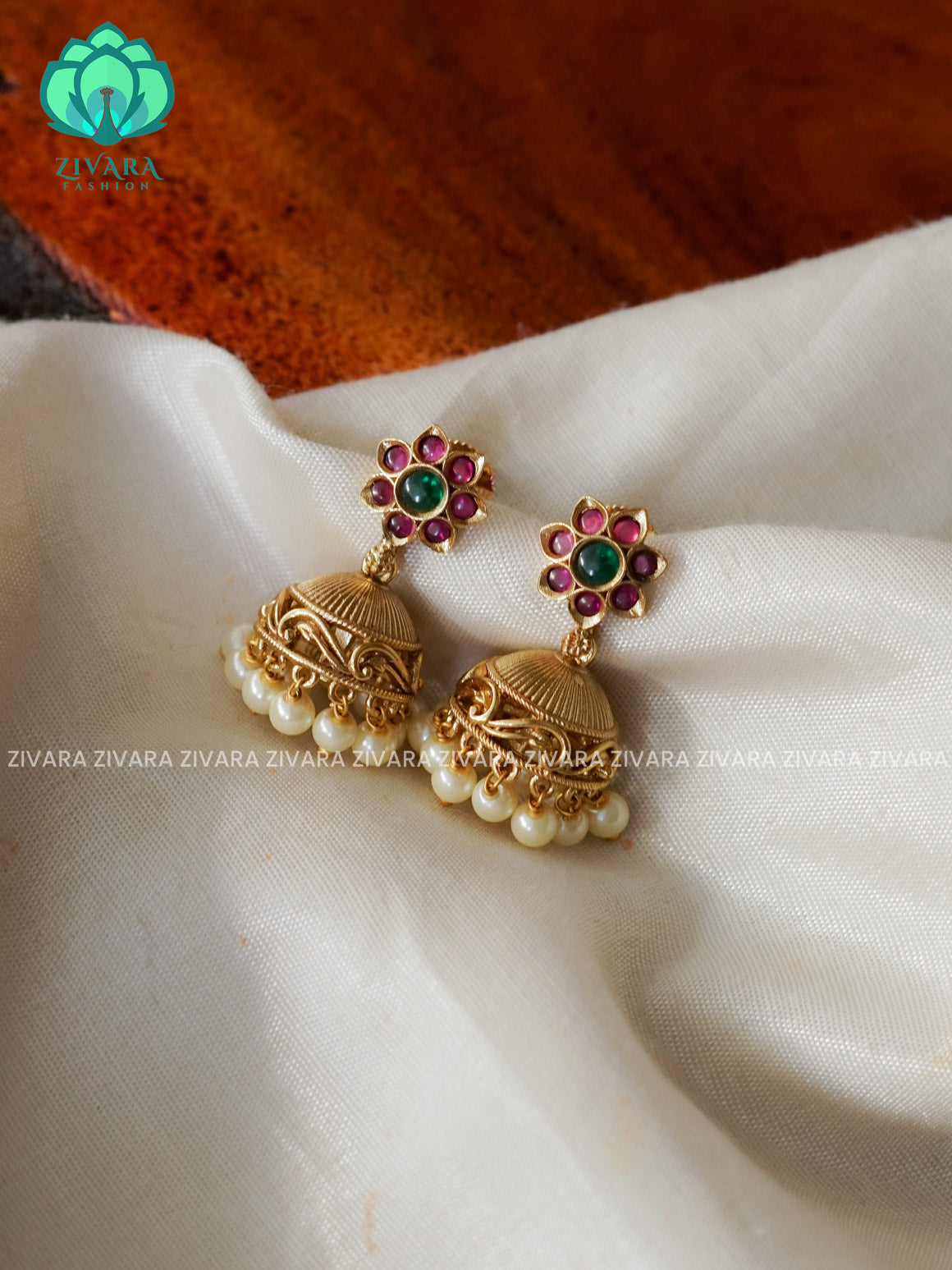 Small size kids friendly - TRADITIONAL PREMIUM MATTE  polish JHUMKA- latest jewellery collection- zivara fashion