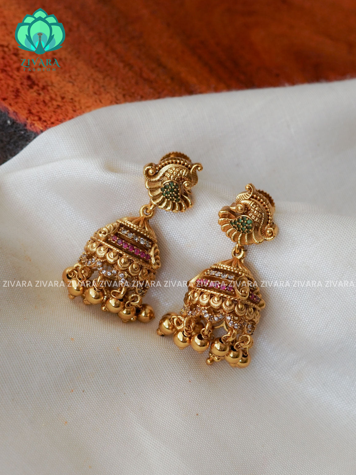 Small size kids friendly - TRADITIONAL PREMIUM MATTE  polish JHUMKA- latest jewellery collection- zivara fashion