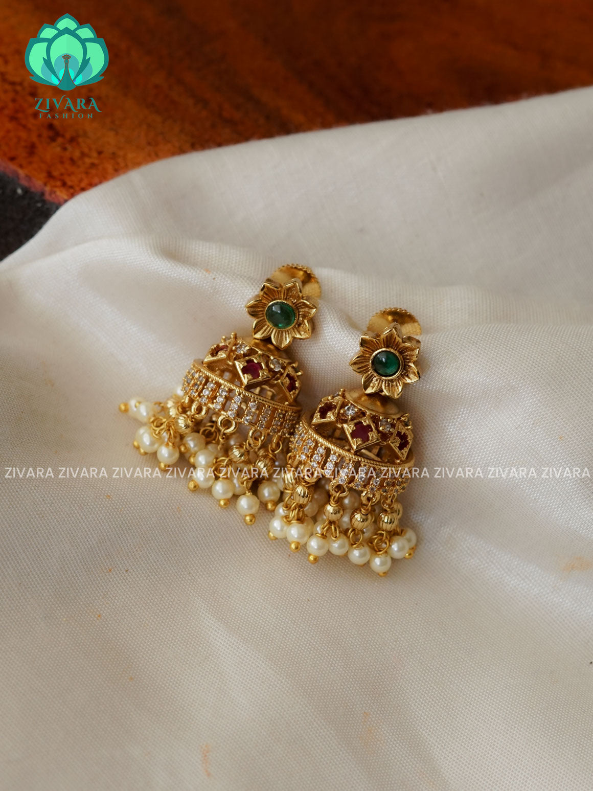 Small size kids friendly - TRADITIONAL PREMIUM MATTE  polish JHUMKA- latest jewellery collection- zivara fashion