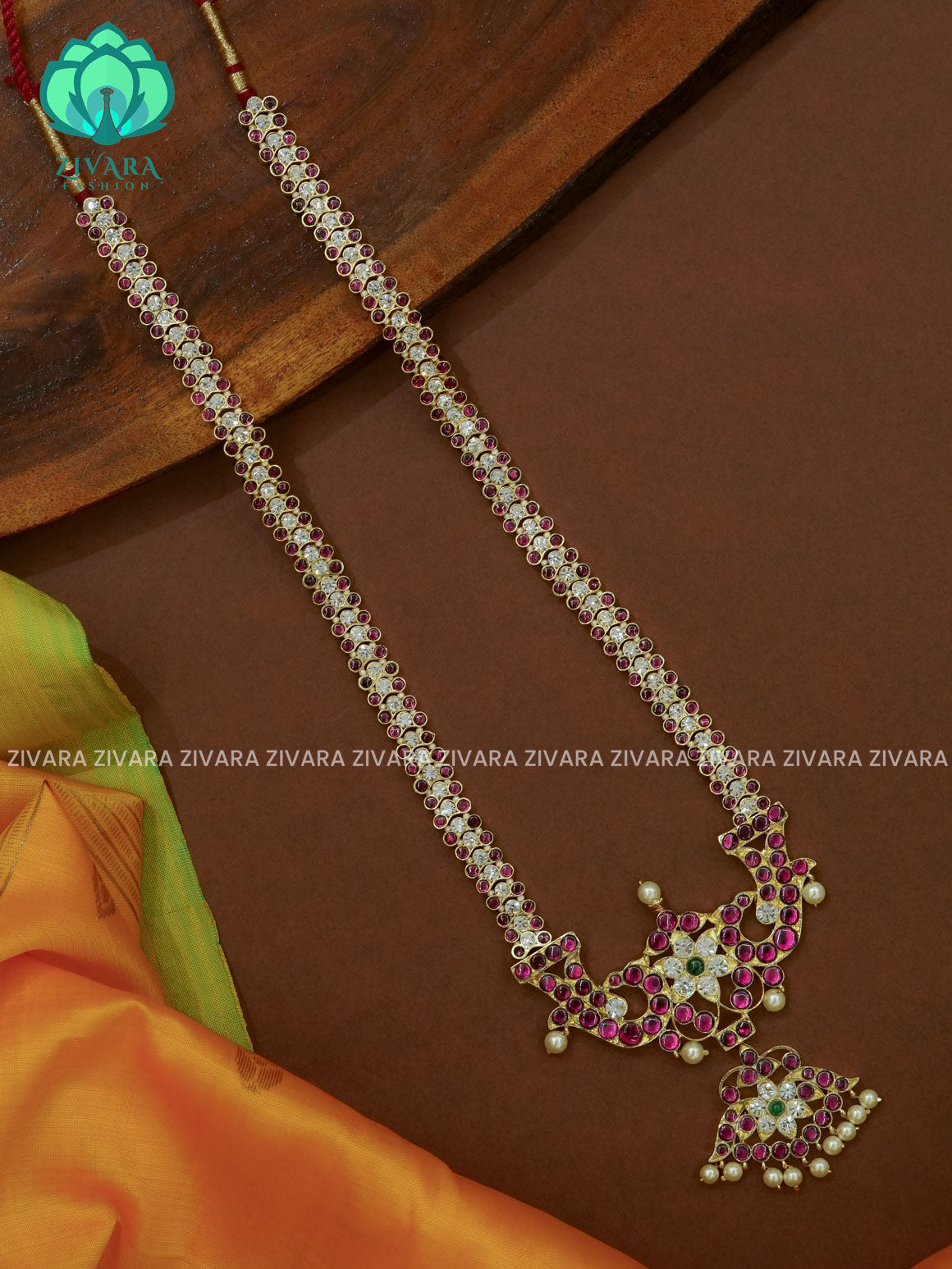 MATHANGI- HAARAM- REAL KEMP BHARATHANATYAM DANCE PREMIUM JEWELLERY (PREORDER WITH 3 TO 10 DAYS DISPATCH TIME)