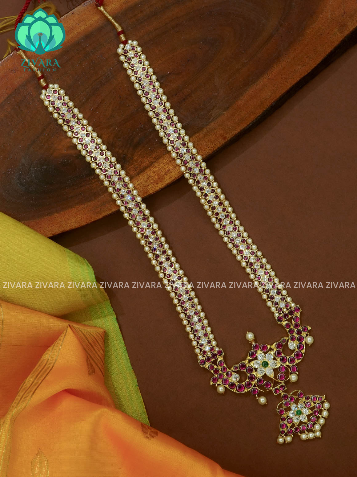 MATHANGI- HAARAM- REAL KEMP BHARATHANATYAM DANCE PREMIUM JEWELLERY (PREORDER WITH 3 TO 10 DAYS DISPATCH TIME)