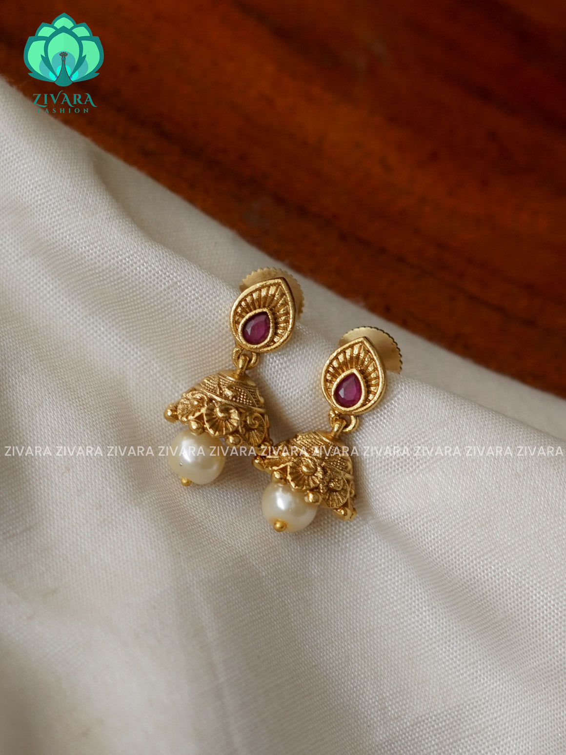 Small size kids friendly - TRADITIONAL PREMIUM MATTE  polish JHUMKA- latest jewellery collection- zivara fashion