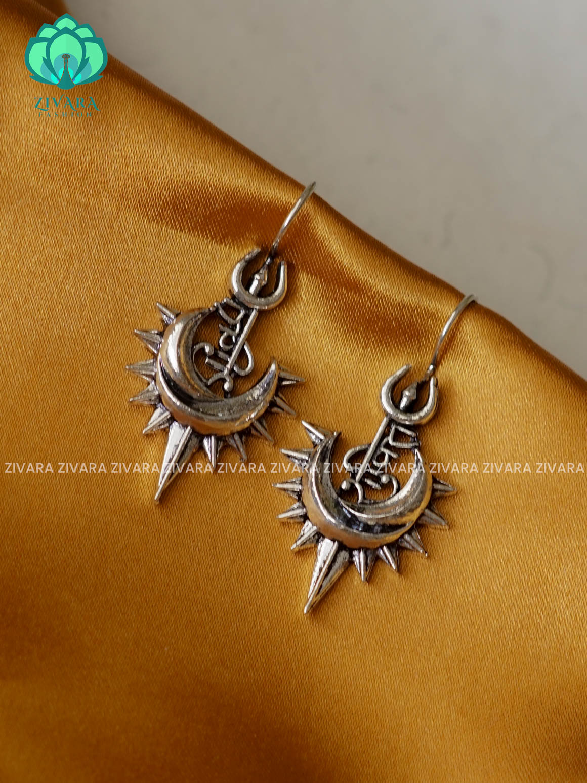 MAHASIVARATRI SPECIAL OXIDISED HOOK EARRINGS - latest jewellery collection- zivara fashion