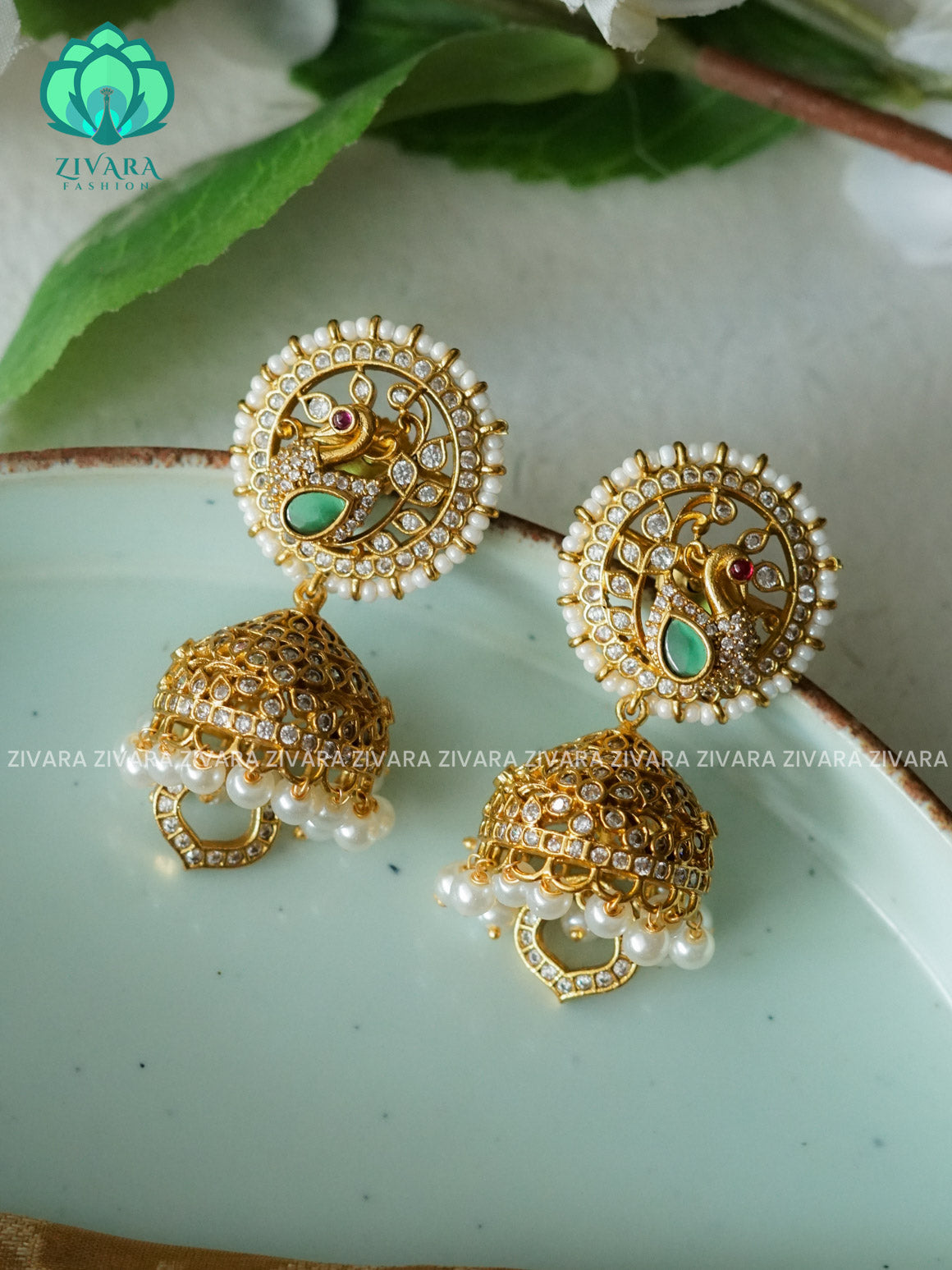 PREMIUM MATTE  polish JHUMKA- latest jewellery collection- zivara fashion