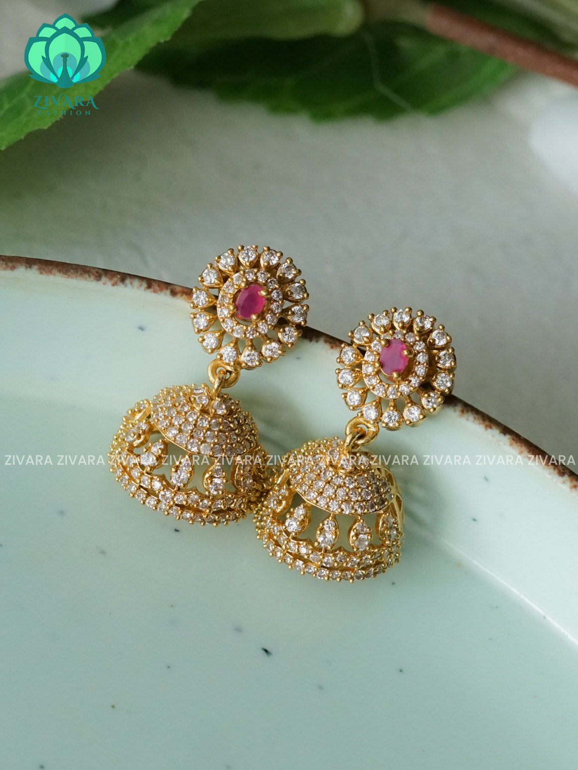 Small size kids friendly - TRADITIONAL PREMIUM MATTE  polish JHUMKA- latest jewellery collection- zivara fashion