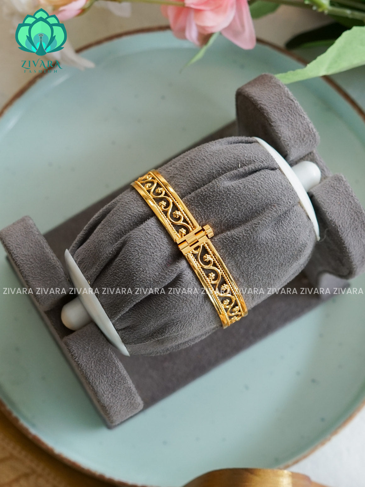 1 piece gold polish - Premium quality daily use bangles - Zivara fashion