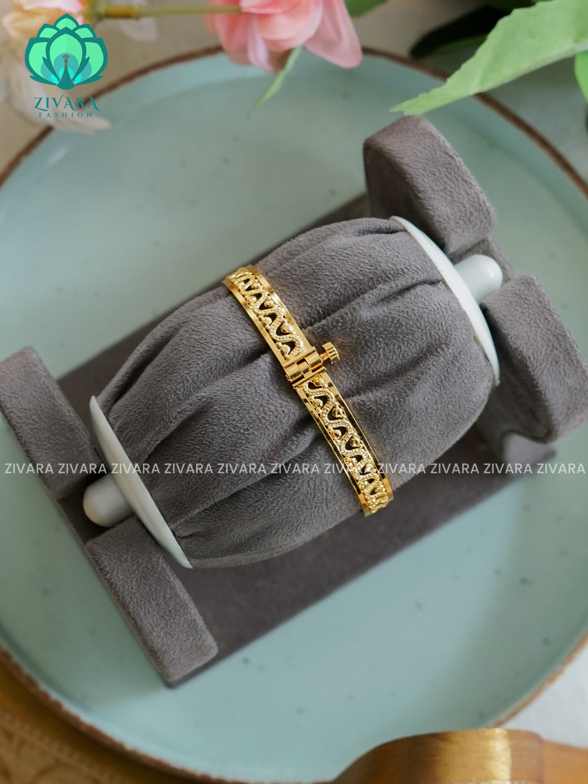 2 piece gold polish - Premium quality daily use bangles - Zivara fashion