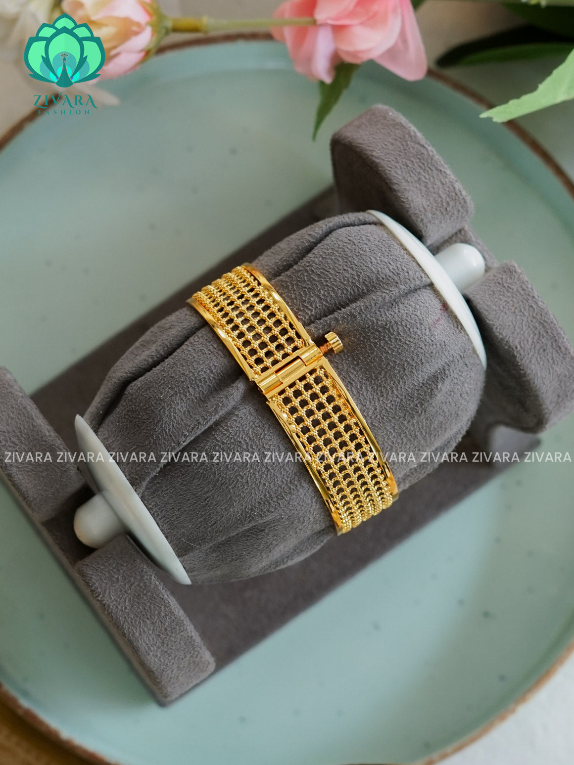2 piece gold polish - Premium quality daily use bangles - Zivara fashion