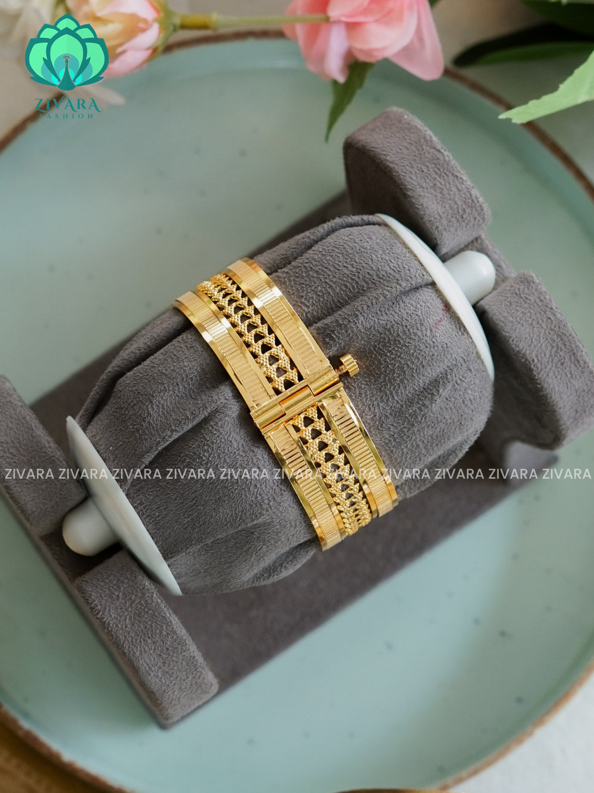 2 piece gold polish - Premium quality daily use bangles - Zivara fashion