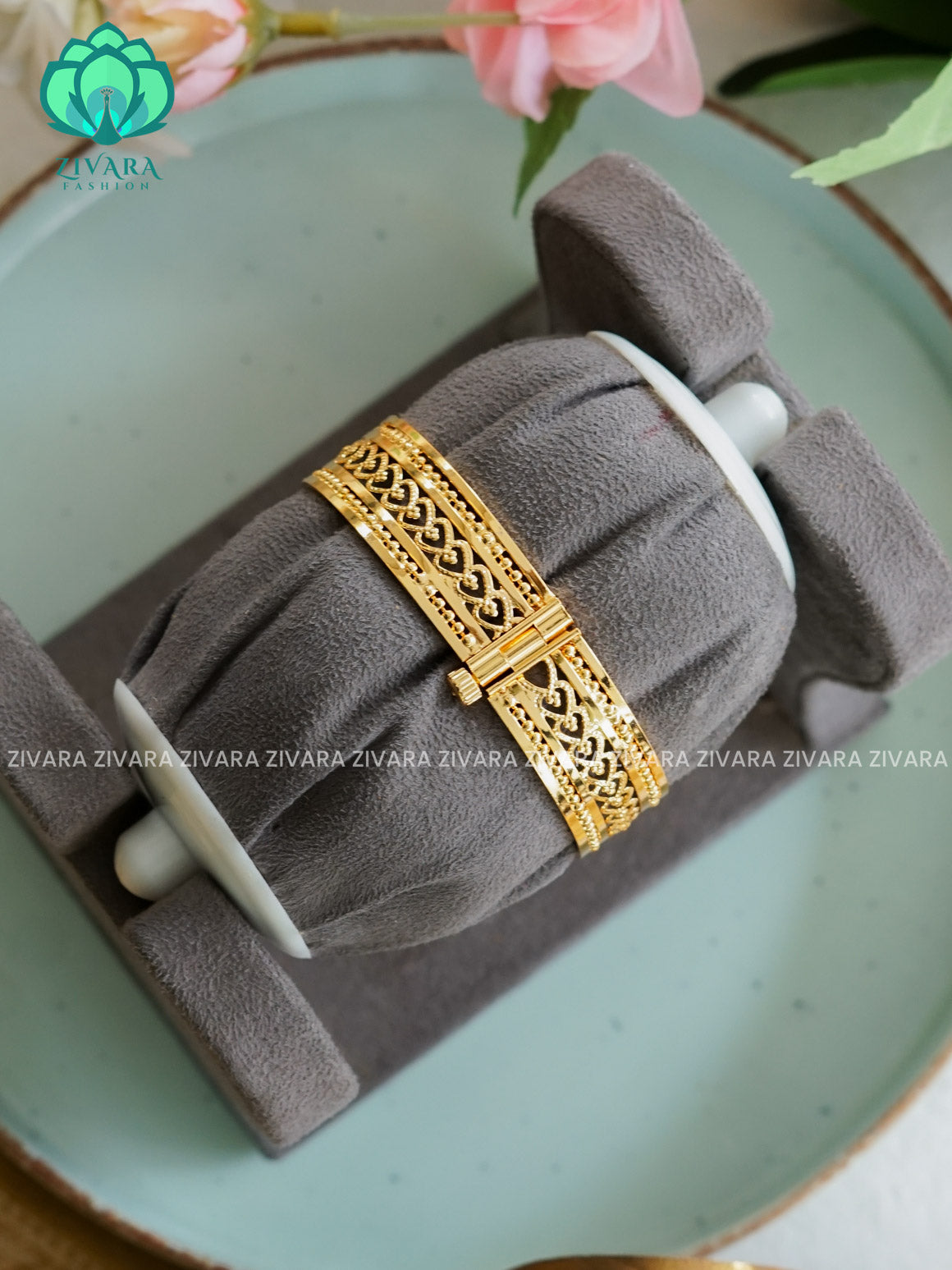 2 piece gold polish - Premium quality daily use bangles - Zivara fashion