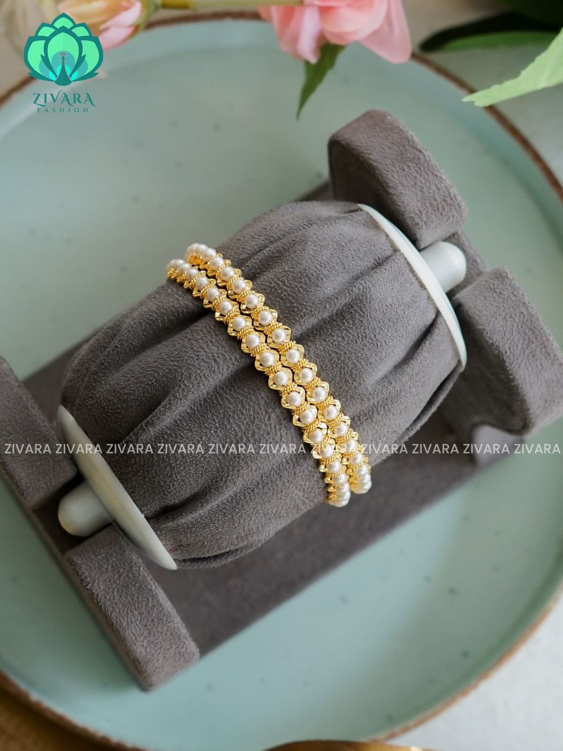2 piece gold polish - Premium quality daily use bangles - Zivara fashion