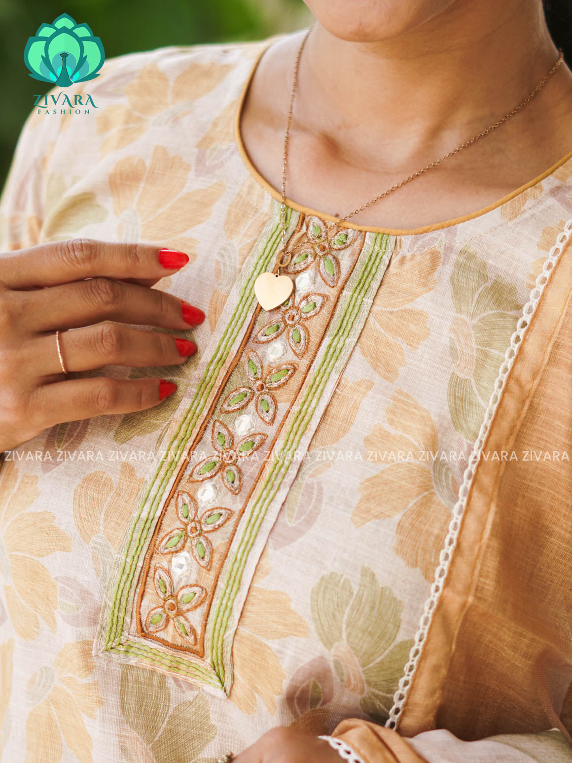 MANASA - YELLOW - HANDLOOM SEMI LINEN PATCH WORK - SALWAR SUIT WITH DUPATTA - LABEL ZIVARA