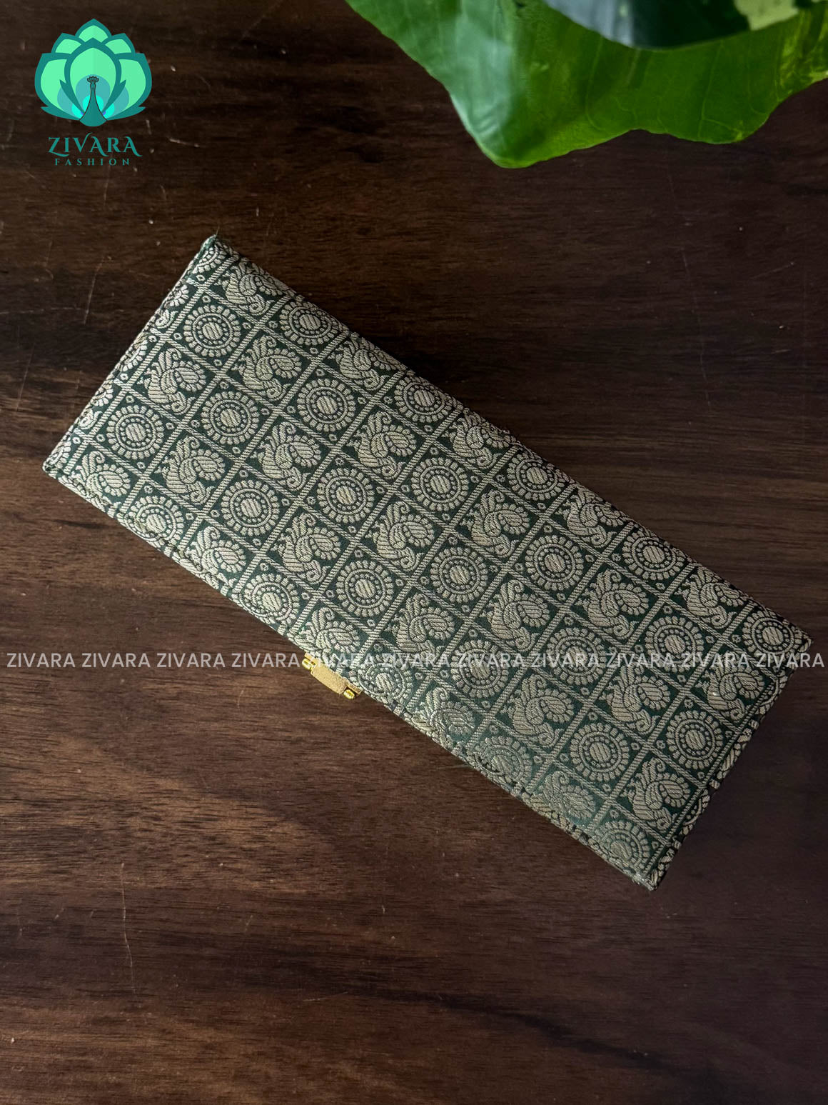 EMERALD GREEN BROCADE - BANGLE BOX - JEWELLERY ORGANISER FOR GOLD JEWELLERY - ZIVARA FASHION